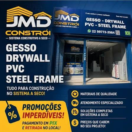 Obra de gesso da JMD Constrói
